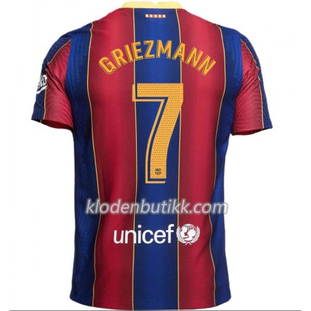 FC Barcelona Antoine Griezmann 7 Hjemme Fotballdrakt 2020-2021 Kortermet